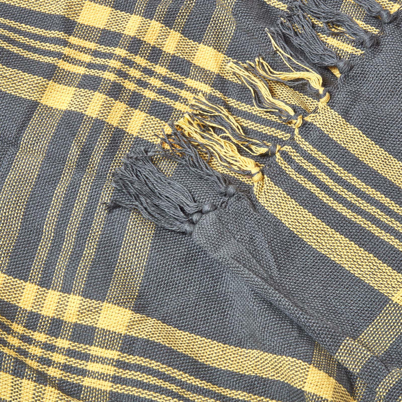Tartan Check Sofa And Bed Throw | 150cm x 200cm | Yellow & Grey