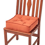 Cotton Dining Chair Booster Cushion | 40cm x 40cm | Terracotta