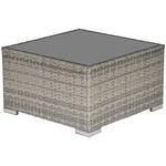 Garden Furniture Rattan Single Middle Sofa W/ Cushions | Gray