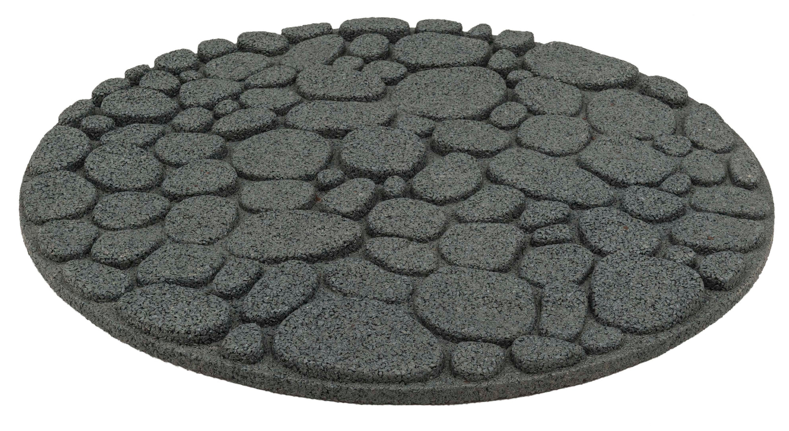 Rubber Garden Stepping Stones - River Rock | Set-of-4 | Grey