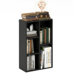 2-tier Bookshelf With 5 Open Storage Compartments | One Size | Black