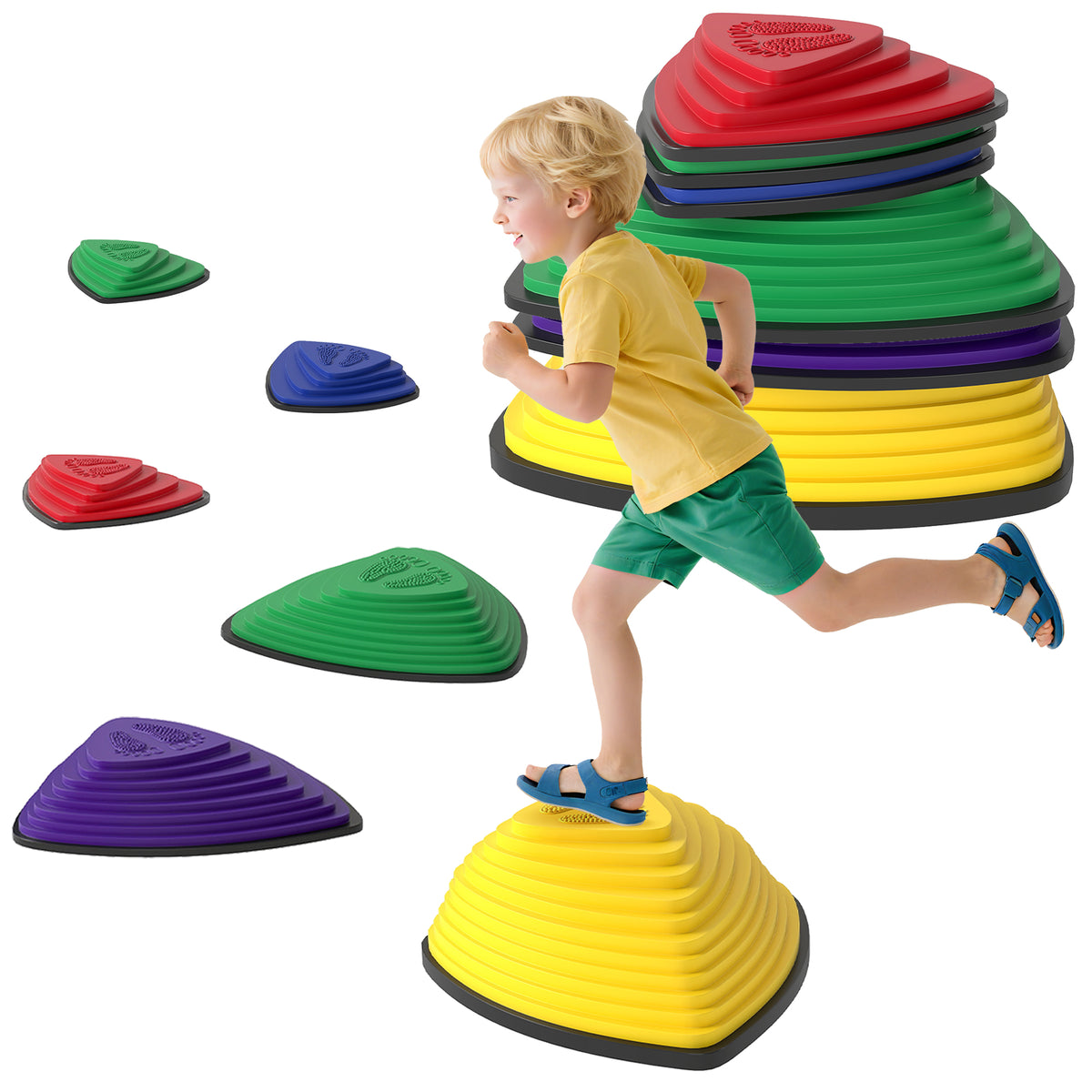 6 Pieces Stepping Stones For Balance And Motor Skills | Multi