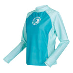 Womens/ladies Long-sleeved Rash Top | 10 UK | Blue