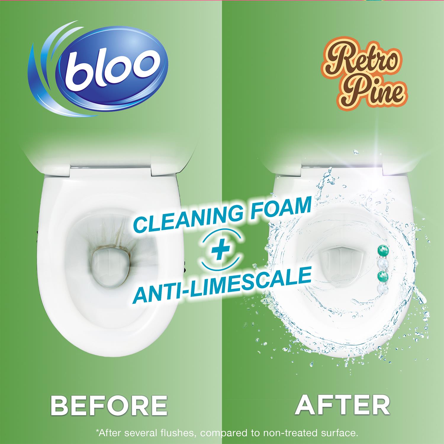 Power Active Toilet Block 70s&80s Spring Limited Edition, 3 Pack