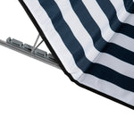 2pc Outdoor Beach Mat Steel Reclining Chair Set W/ Pillow | Blue