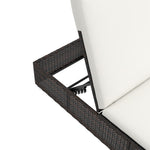 Garden Sun Lounger Rattan Recliner Lounger Chair  Set Of 2