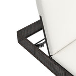 Garden Sun Lounger Rattan Recliner Lounger Chair  Set Of 2