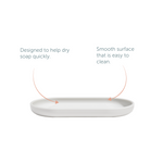 Recycled Soap Dish - Designed to help dry soap quickly - Easy to clean - Made in the UK | Stone
