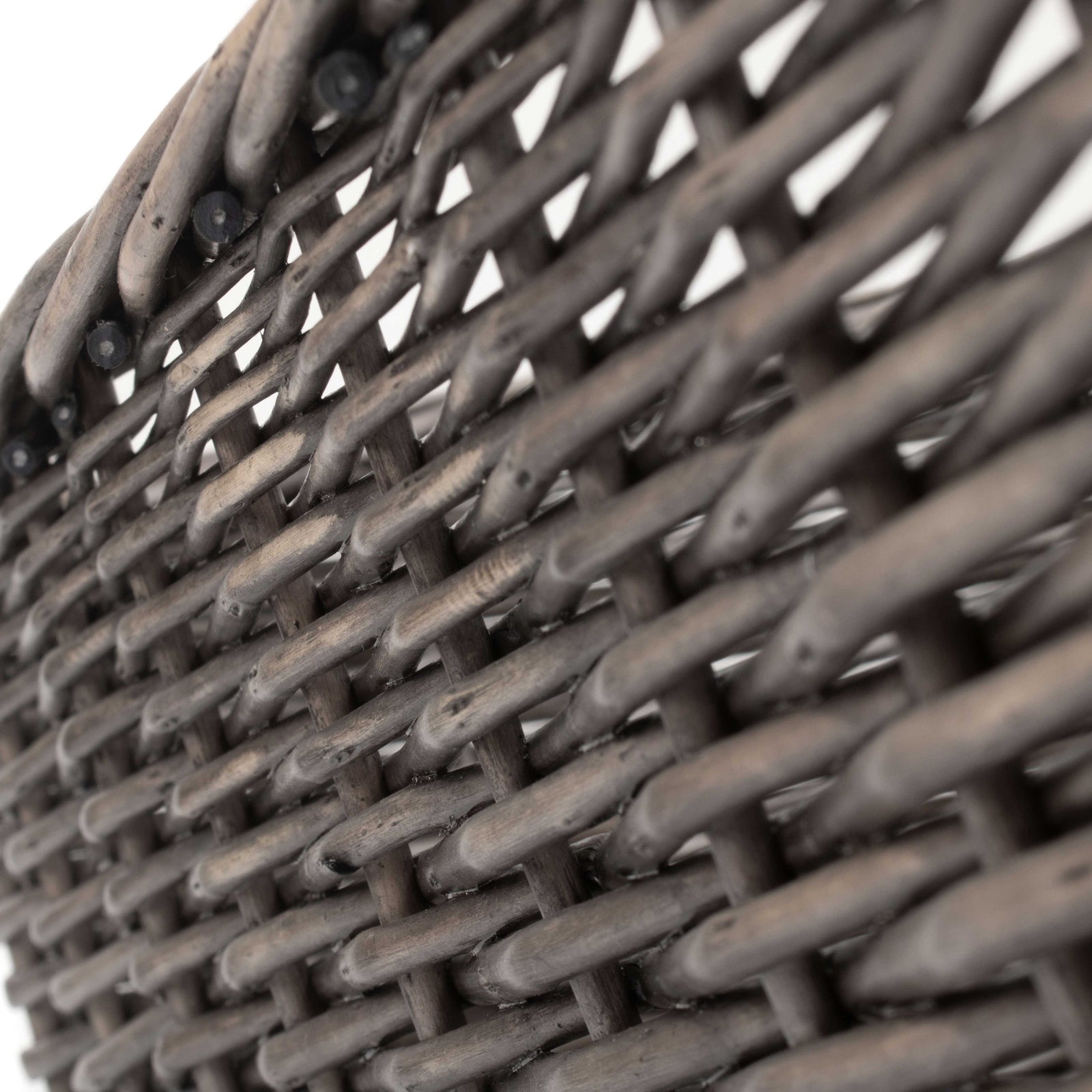 Antique Wash Finish Wicker Tray | Large | Brown