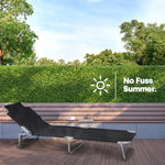 Folding Sun Lounger - Black