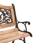 Outdoor Garden Metal Wood Bench Outdoor Patio Furniture Bench Chair