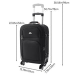 20"softshell Expandable Suitcase With Combination Lock | Black
