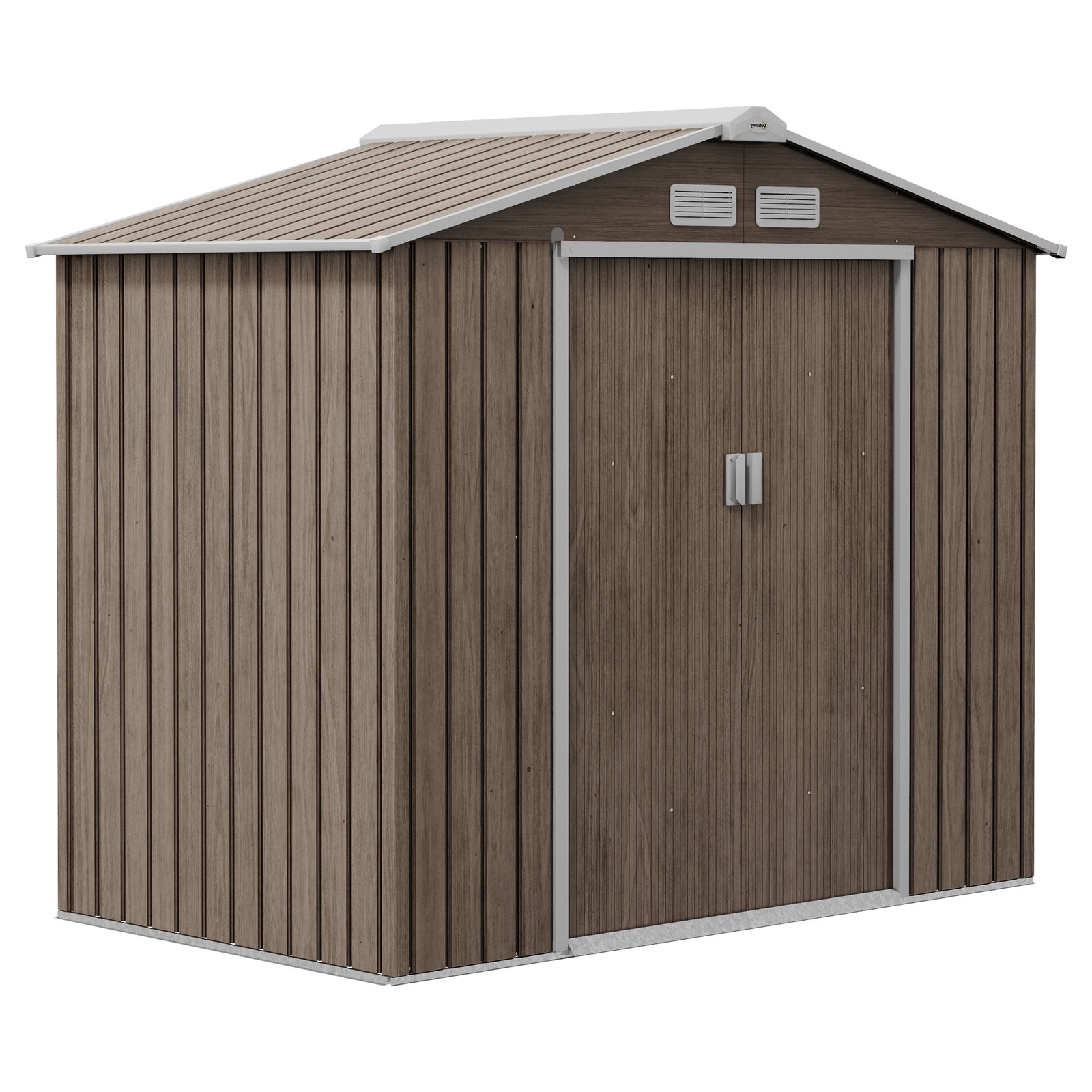 Garden Shed Storage Unit W/locking Door Floor Foundation | Light Slate Gray