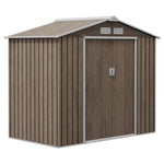 Garden Shed Storage Unit W/locking Door Floor Foundation | Light Slate Gray