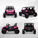 12v Kids Ride On Car, Electric Truck W/ Remote, Four Suspension Wheels | Pink