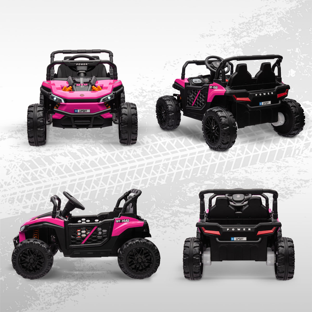 12v Kids Ride On Car, Electric Truck W/ Remote, Four Suspension Wheels | Pink