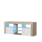 Pulse Tv Unit 145cm With Led Lights | Natural Oak