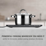 CASO Design Proslim 2000 Portable Induction Hob, Single Electric Hob With 10 Power Levels Up To 240°c