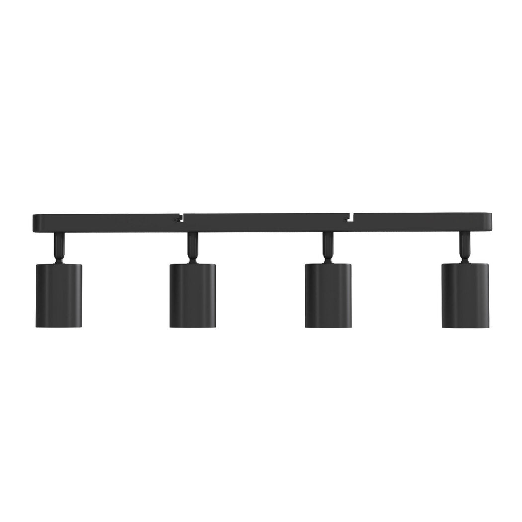 Emitto Led Ceiling Spot Light Gu10 4-way Fully Adjustable Steel Modern Black