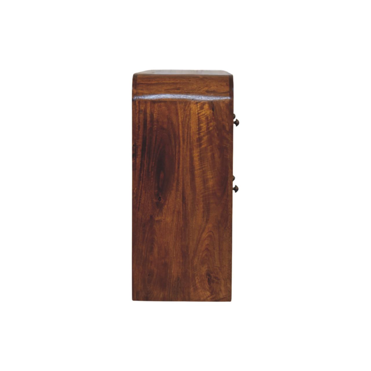 Darcy 3 Over 3 Drawer Chest In Chestnut Finish, Brown | 7 | Brown