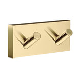 Towel Hooks Wall Mounted Storage Non-rust Brass Core | Double | Polished Brass