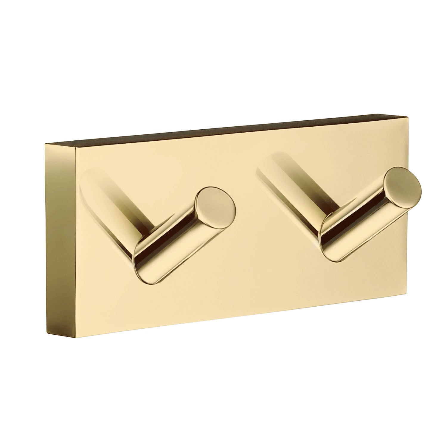 Towel Hooks Wall Mounted Storage Non-rust Brass Core | Double | Polished Brass