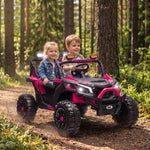 24v 2 Seater Ride On Truck Car For Big Kids With Remote | Pink