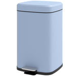 12/20l Kitchen Pedal Bin Metal Rubbish Bin Soft-close Lid | Large | Light Blue