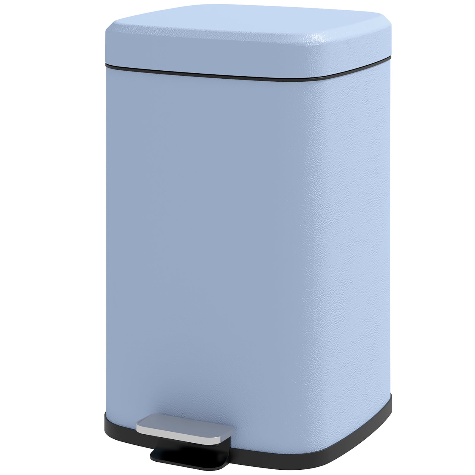12/20l Kitchen Pedal Bin Metal Rubbish Bin Soft-close Lid | Large | Light Blue