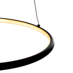Orion 40cm Led Pendant 22w(100w) Modern Black Circular Design With Highly Efficient Light Source Included