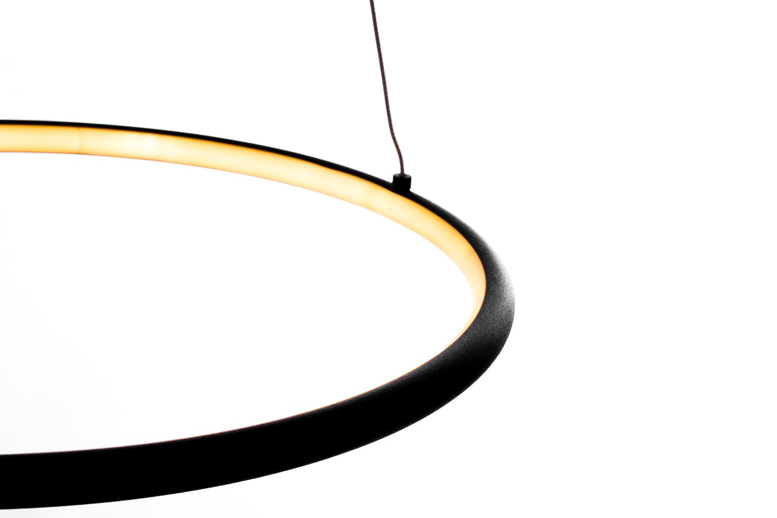 Orion 40cm Led Pendant 22w(100w) Modern Black Circular Design With Highly Efficient Light Source Included