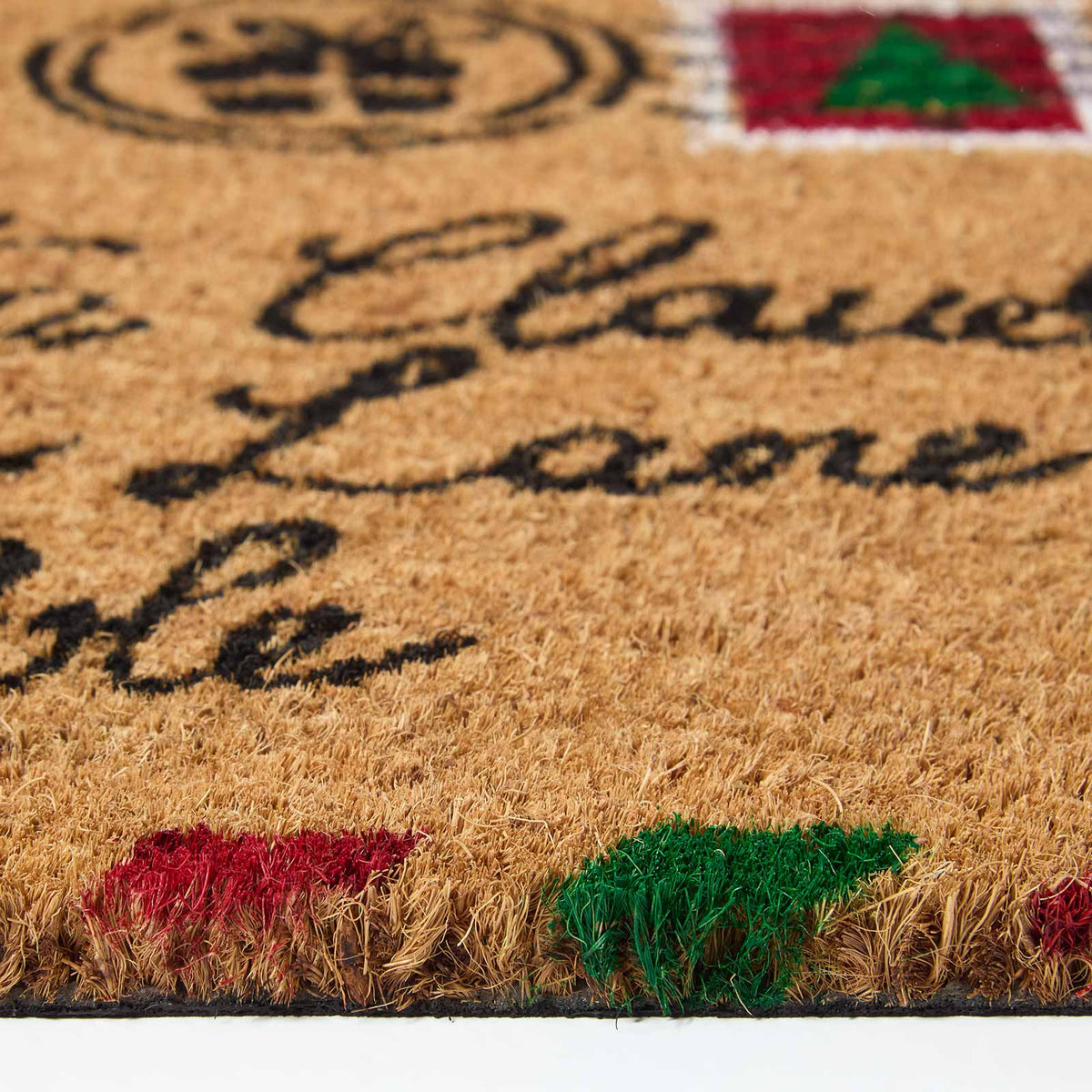 HOMESCAPES Christmas Letter To Santa Doormat Coir, 40 X 60 Cm