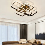 Contemporary Led Energy-efficient Light-adjusted Semi Flush Ceiling Light | Black