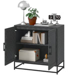 Modern Storage Cupboard With Adjustable Shelf 2 Doors | One Size | Black