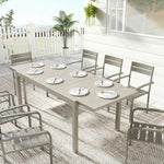 Outsunny Extending Garden Table, Aluminium Outdoor Dining Table For 8-10