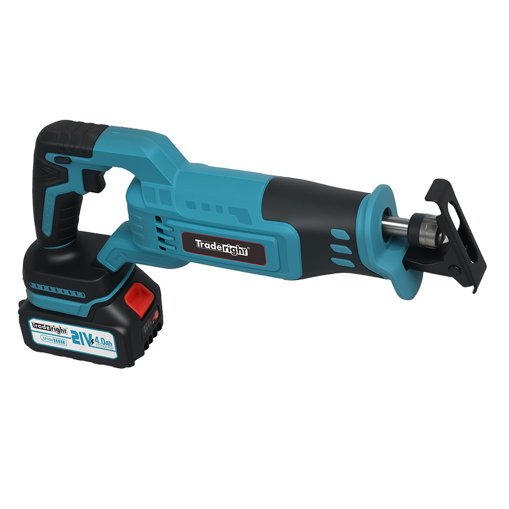 Cordless Reciprocating Saw Set For Wood Metal 2 Battery Safety Goggle | Blue