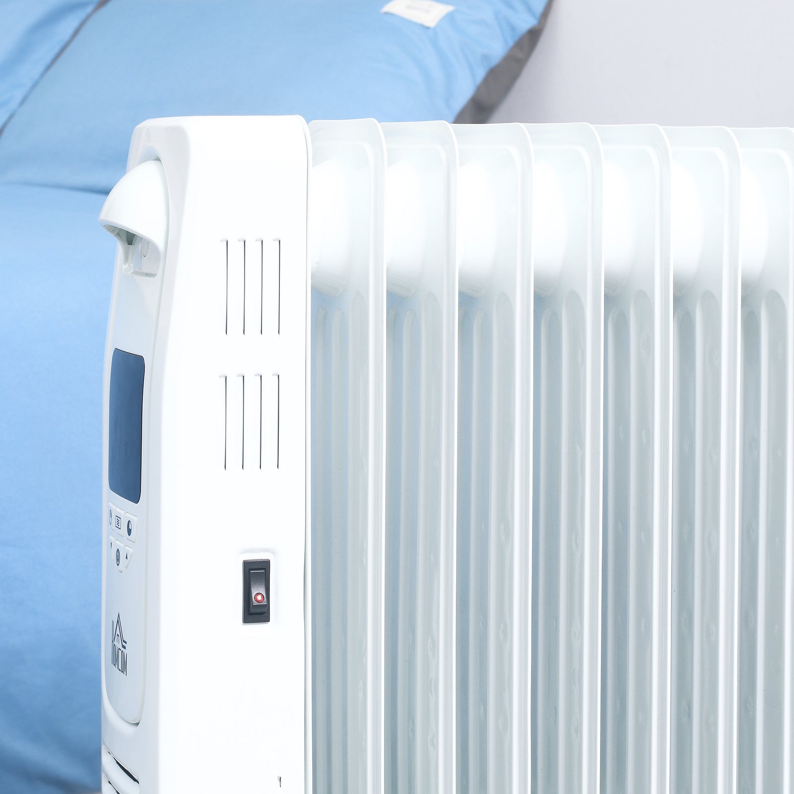 Oil Filled Radiator Electric Heater 3 Heat Settings Remote | One Size | White