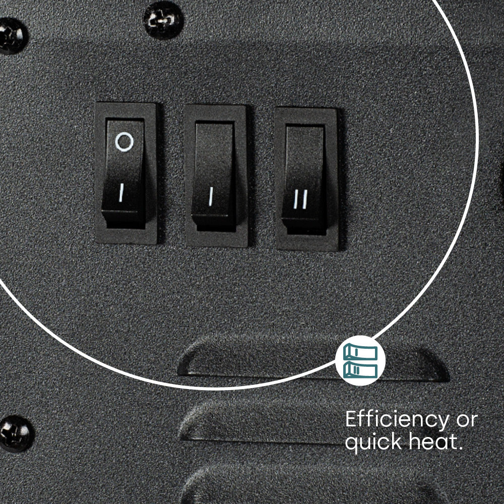 Electric Stove Fireplace 2000w Black With Flame Effect And Thermostat