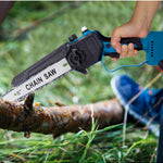 Cordless 8-inch Gardening Electric Chainsaw With Telescoping Pole