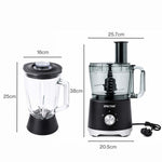 Spector Food Processor 1500w 2-speed Pulse 2.5l Chopper 1.5l Glass Jug