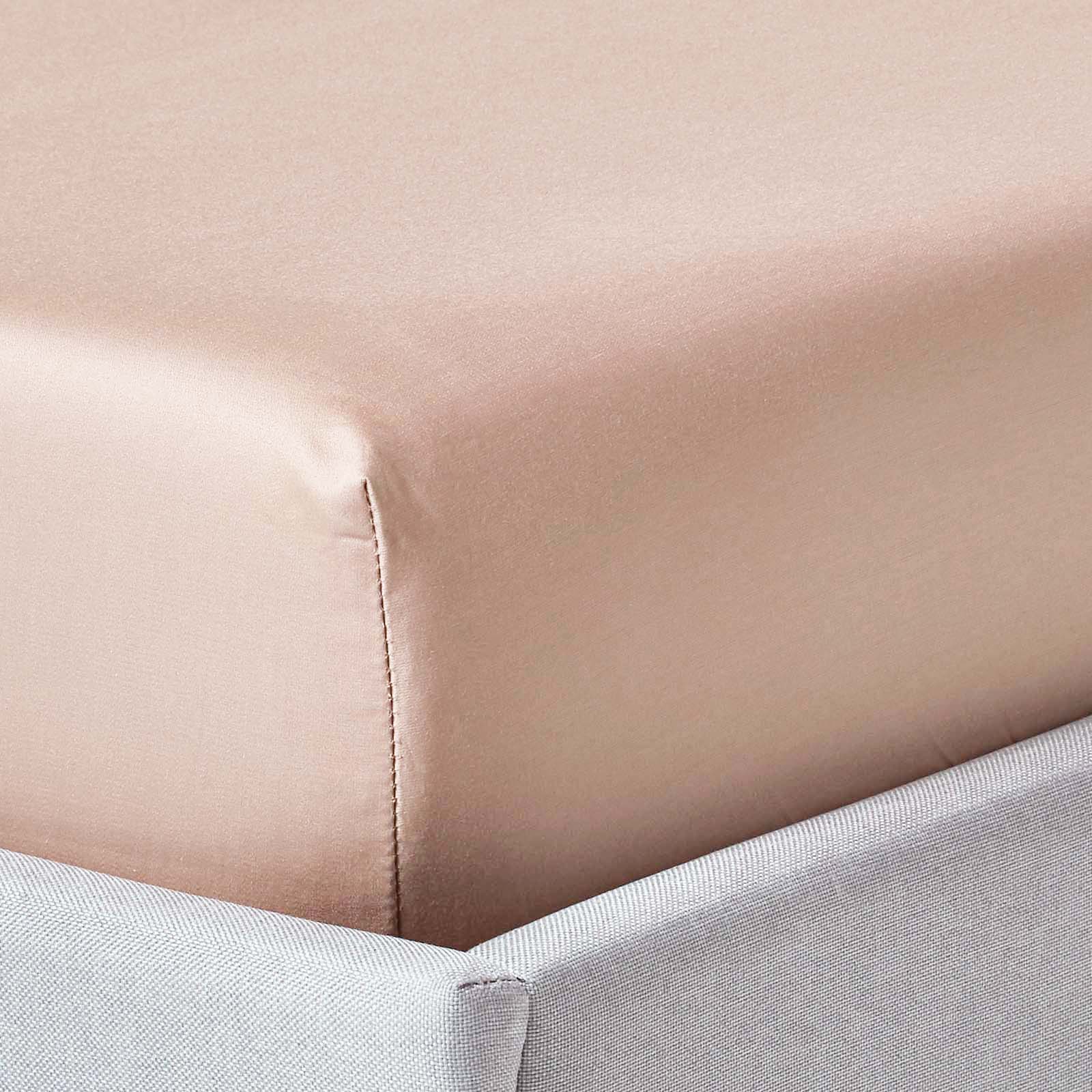 Egyptian Cotton Fitted Sheet 1000 Tc | Small Double | Moonlight Beige