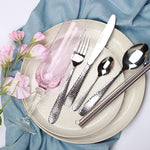 Cutlery Sets Stainless Steel Hammered Effect Handle 32pc Set
