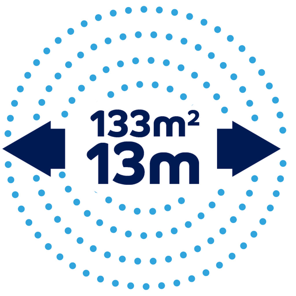 Typhoon 3-arm Rotating Sprinkler, Adjustable Coverage To 13m Diameter | Blue