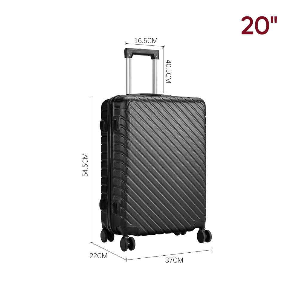 Lightweight Hardside Travel Suitcase With Spinner Wheels | Black