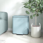 2 X 20l Double Rubbish Pedal Bin, Soft-close Lid