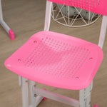 Kids Desk And Chair Set W/ Drawer, Book Stand, Pen Slot | Pink