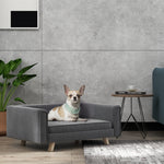 Elevated Dog Sofa Bed With Cushion For Medium And Small Dogs, Grey