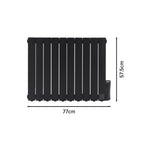 1500w 9-fin Oil-filled Radiator Space Heater With Led Display, 7-day/24-hour Timer, Adjustable Thermostat & Overheat Protection