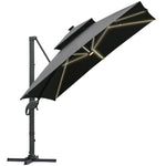 3x3m Aluminum Canopy W/ Adjustable Pole, Dark Grey