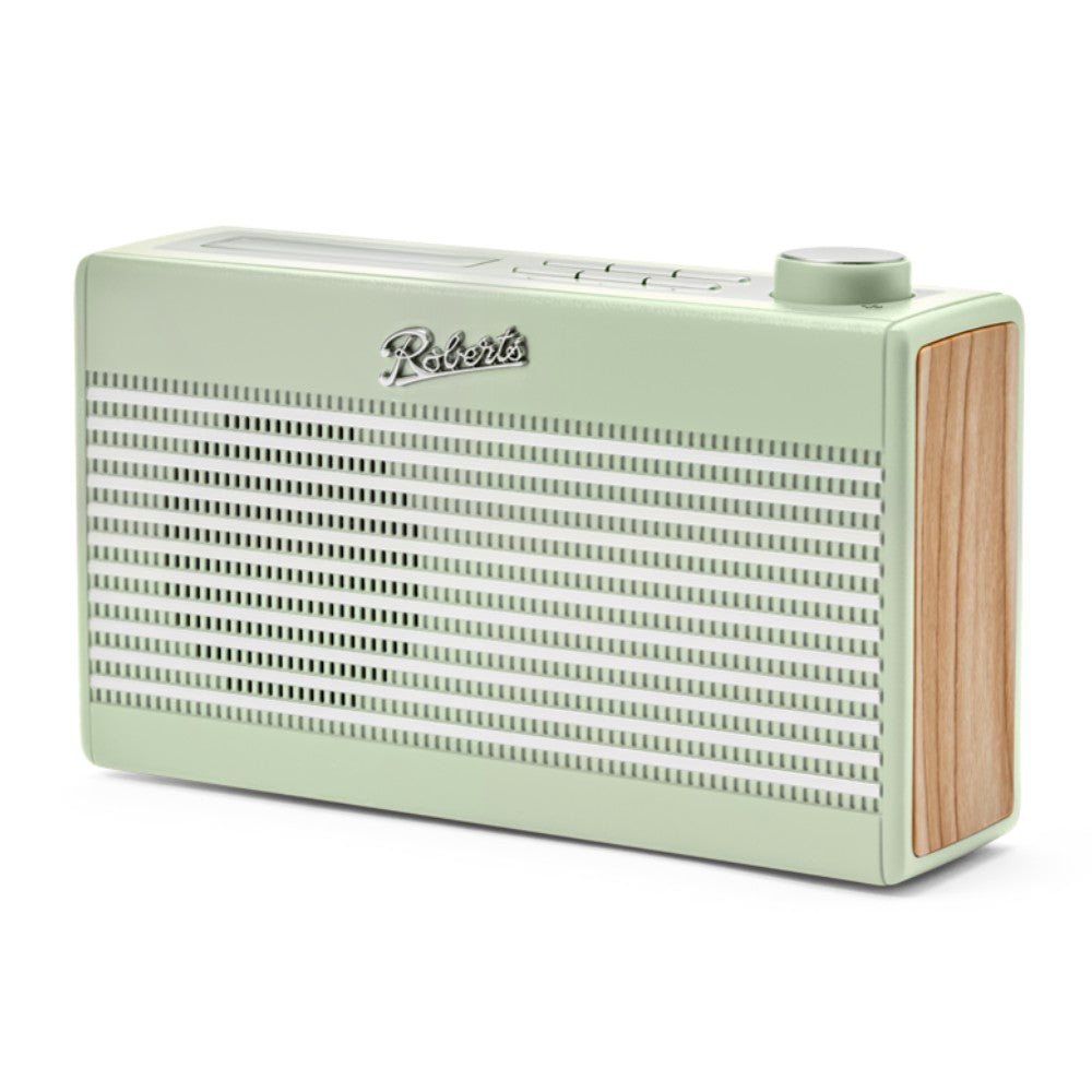 Roberts Rambler Mini Fm/dab/dab+ Digital Radio, Bluetooth & Built-in Rechargeable Battery | Pale Green
